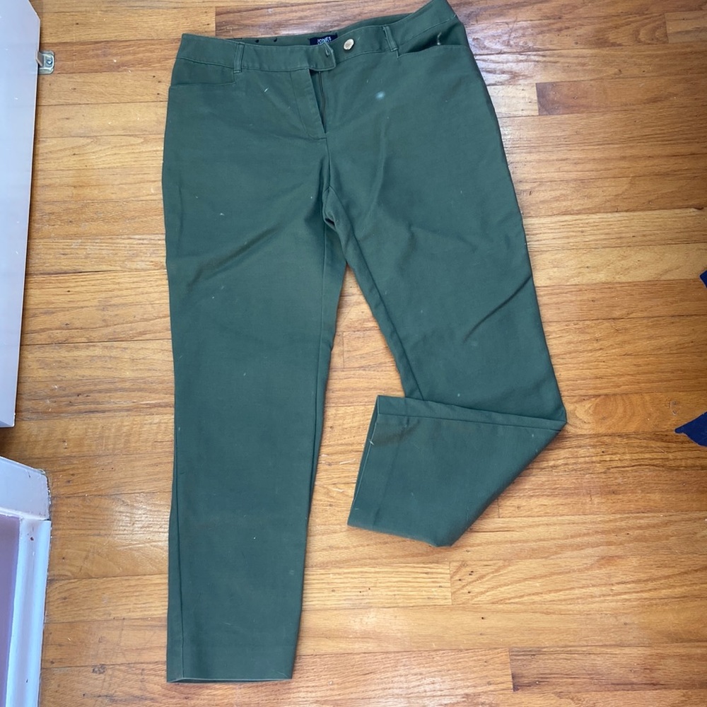 Jones New York Signature crop pants, green